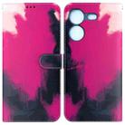 For Tecno Pova 5 Watercolor Pattern Flip Leather Phone Case(Berry) - 1