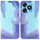 For Tecno Spark 10 / Spark 10C Watercolor Pattern Flip Leather Phone Case(Winter Snow) - 1