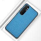 For Xiaomi Note 10 Lite Shockproof Cloth Protective Case(Cyan) - 1