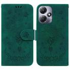For Infinix Hot 30 Play Butterfly Rose Embossed Leather Phone Case(Green) - 1