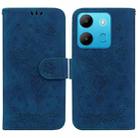 For Infinix Smart 7 African Butterfly Rose Embossed Leather Phone Case(Blue) - 1