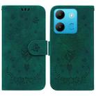 For Infinix Smart 7 African Butterfly Rose Embossed Leather Phone Case(Green) - 1