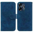 For Infinix Hot 30 Butterfly Rose Embossed Leather Phone Case(Blue) - 1