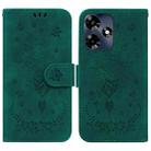 For Infinix Hot 30 Butterfly Rose Embossed Leather Phone Case(Green) - 1