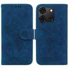 For Infinix Smart 7 India/7 Plus Butterfly Rose Embossed Leather Phone Case(Blue) - 1