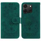 For Infinix Smart 7 India/7 Plus Butterfly Rose Embossed Leather Phone Case(Green) - 1