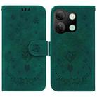 For Infinix Smart 7 HD Butterfly Rose Embossed Leather Phone Case(Green) - 1
