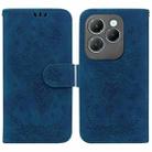 For Infinix Hot 40 / 40 Pro Butterfly Rose Embossed Leather Phone Case(Blue) - 1