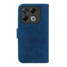 For Infinix GT 20 Pro Butterfly Rose Embossed Leather Phone Case(Blue) - 3