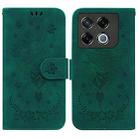 For Infinix GT 20 Pro Butterfly Rose Embossed Leather Phone Case(Green) - 1