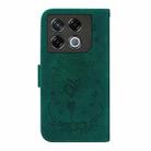 For Infinix GT 20 Pro Butterfly Rose Embossed Leather Phone Case(Green) - 3