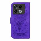 For Infinix GT 20 Pro Butterfly Rose Embossed Leather Phone Case(Purple) - 3