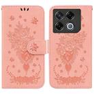 For Infinix GT 20 Pro Butterfly Rose Embossed Leather Phone Case(Pink) - 1