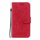 For Infinix Note 40 Pro+ Butterfly Rose Embossed Leather Phone Case(Red) - 2