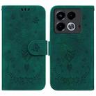 For Infinix Note 40 4G Butterfly Rose Embossed Leather Phone Case(Green) - 1