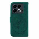 For Infinix Note 40 4G Butterfly Rose Embossed Leather Phone Case(Green) - 3