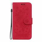 For Infinix Note 40 4G Butterfly Rose Embossed Leather Phone Case(Red) - 2