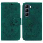 For Infinix Hot 50 5G Butterfly Rose Embossed Leather Phone Case(Green) - 1