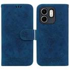 For Infinix Hot 50i / Smart 9 Butterfly Rose Embossed Leather Phone Case(Blue) - 1