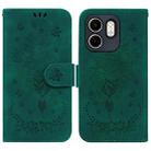 For Infinix Hot 50i / Smart 9 Butterfly Rose Embossed Leather Phone Case(Green) - 1