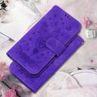 For Infinix Hot 50i / Smart 9 Butterfly Rose Embossed Leather Phone Case(Purple) - 2