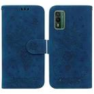 For Nokia C22 Butterfly Rose Embossed Leather Phone Case(Blue) - 1