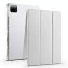 For Xiaomi Pad 6 Max 14 3-fold Clear TPU Smart Leather Tablet Case with Pen Slot(Space Gray) - 1