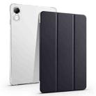 For Xiaomi Redmi Pad Pro 12.1 3-fold Clear TPU Smart Leather Tablet Case with Pen Slot(Black) - 1