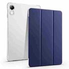 For Xiaomi Redmi Pad Pro 12.1 3-fold Clear TPU Smart Leather Tablet Case with Pen Slot(Dark Blue) - 1