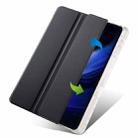 For Xiaomi Pad 7 / 7 Pro 3-fold Clear TPU Smart Leather Tablet Case with Pen Slot(Black) - 2