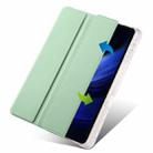 For Xiaomi Pad 7 / 7 Pro 3-fold Clear TPU Smart Leather Tablet Case with Pen Slot(Green) - 2