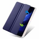For Xiaomi Pad 7 / 7 Pro 3-fold Clear TPU Smart Leather Tablet Case with Pen Slot(Dark Blue) - 2