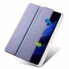 For Xiaomi Pad 7 / 7 Pro 3-fold Clear TPU Smart Leather Tablet Case with Pen Slot(Lavender Purple) - 2
