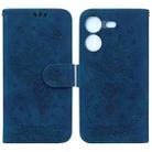 For Tecno Pova 5 Butterfly Rose Embossed Leather Phone Case(Blue) - 1