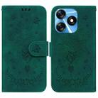 For Tecno Spark 10 / Spark 10C Butterfly Rose Embossed Leather Phone Case(Green) - 1