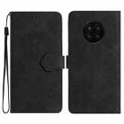 For Honor 50 Lite Flower Embossing Pattern Leather Phone Case(Black) - 1