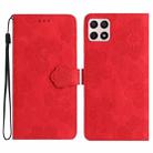 For Honor X8 / X30i Flower Embossing Pattern Leather Phone Case(Red) - 1