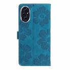 For Honor 200 Flower Embossing Pattern Leather Phone Case(Blue) - 3