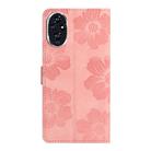 For Honor 200 Flower Embossing Pattern Leather Phone Case(Pink) - 3