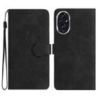 For Honor 200 Pro Flower Embossing Pattern Leather Phone Case(Black) - 1