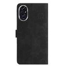 For Honor 200 Pro Flower Embossing Pattern Leather Phone Case(Black) - 3