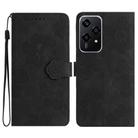 For Honor 200 Lite Global Flower Embossing Pattern Leather Phone Case(Black) - 1