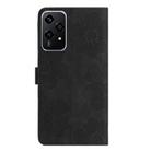 For Honor 200 Lite Global Flower Embossing Pattern Leather Phone Case(Black) - 3