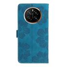 For Honor Magic7 Pro Flower Embossing Pattern Leather Phone Case(Blue) - 3