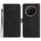 For Honor Magic7 Pro Flower Embossing Pattern Leather Phone Case(Black) - 1