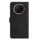 For Honor Magic7 Flower Embossing Pattern Leather Phone Case(Black) - 3