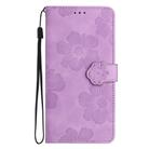 For Honor X9C Flower Embossing Pattern Leather Phone Case(Purple) - 2