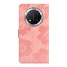 For Honor X9C Flower Embossing Pattern Leather Phone Case(Pink) - 3