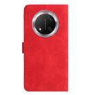 For Honor X9C Flower Embossing Pattern Leather Phone Case(Red) - 3