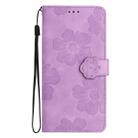 For Honor 400 Global 156.5mm Flower Embossing Pattern Leather Phone Case(Purple) - 2
